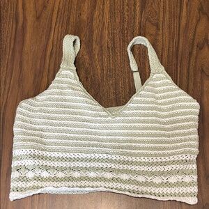 Striped Knit Hoister Crop Top
